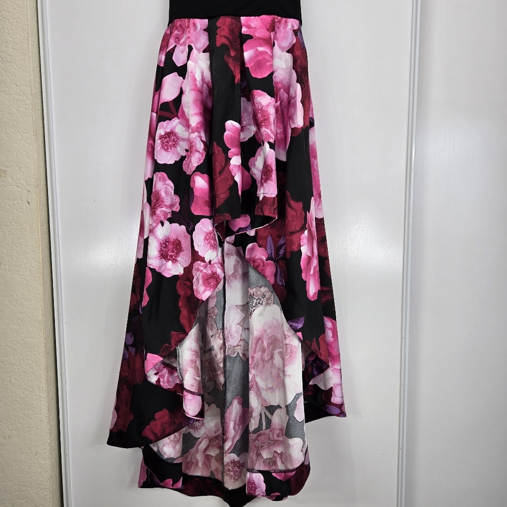 SPEECHLESS Pink Sleeveless Strapless Full-Length Prom Hi-Lo Dress Juniors 7 - Picture 4 of 17